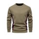 thumbnail image 2 of INSPIRE CHIC Sudadera casual de hombre con cuello redondo, manga larga, bloque de color, para entrenamiento, talla S, caqui oscuro, 2 of 6