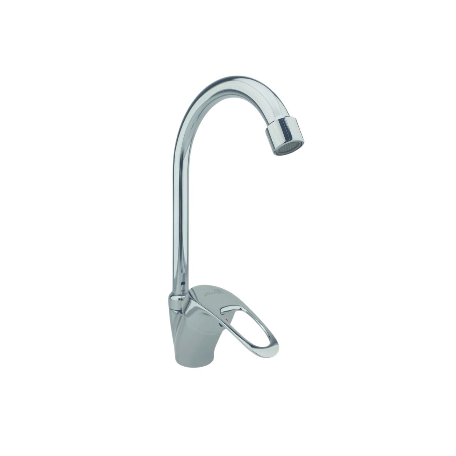 Llave Monomando Para Cocina Forma De Cisne En Acero Inoxidable Alday