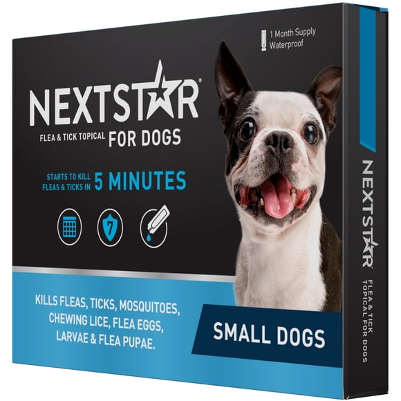 Prevención de pulgas y garrapatas NEXTSTAR para perros pequeños, 1 mes