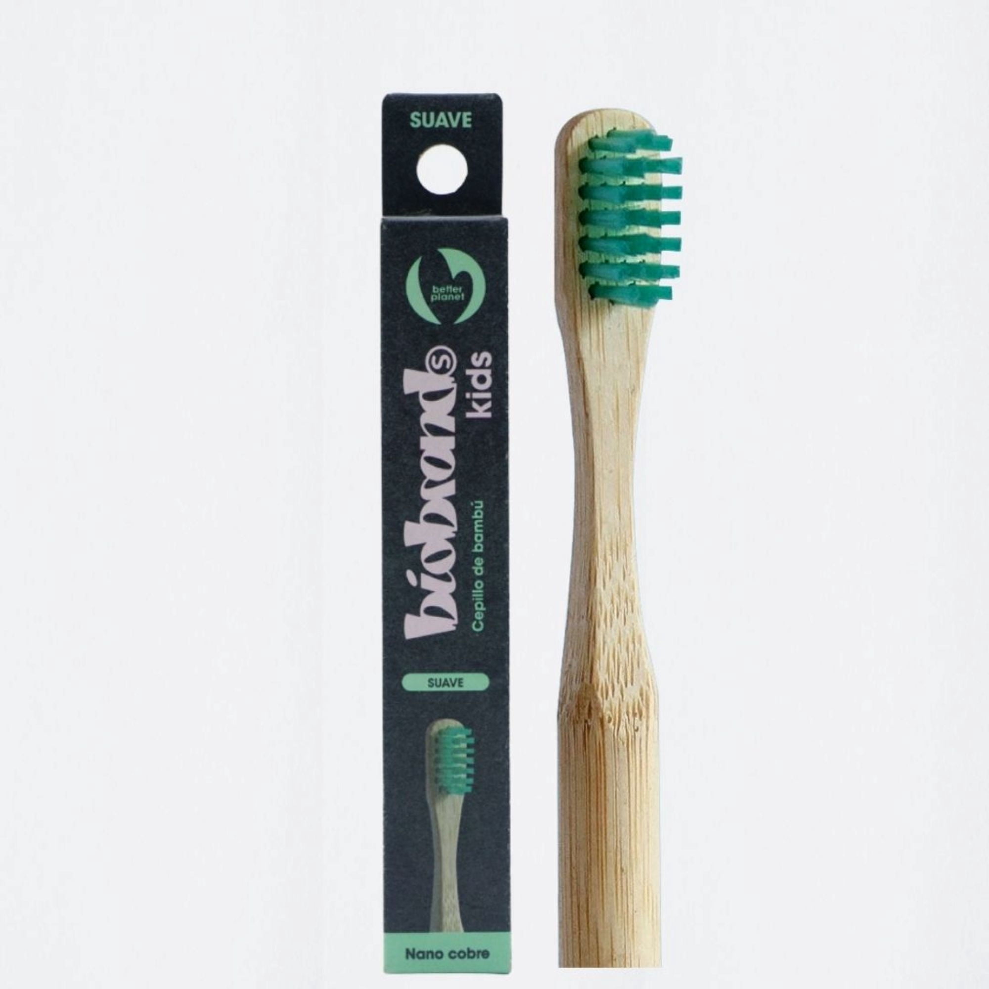 Cepillo De Dientes Individual Bambú Suave Niño Menta 1 Un Biobrush
