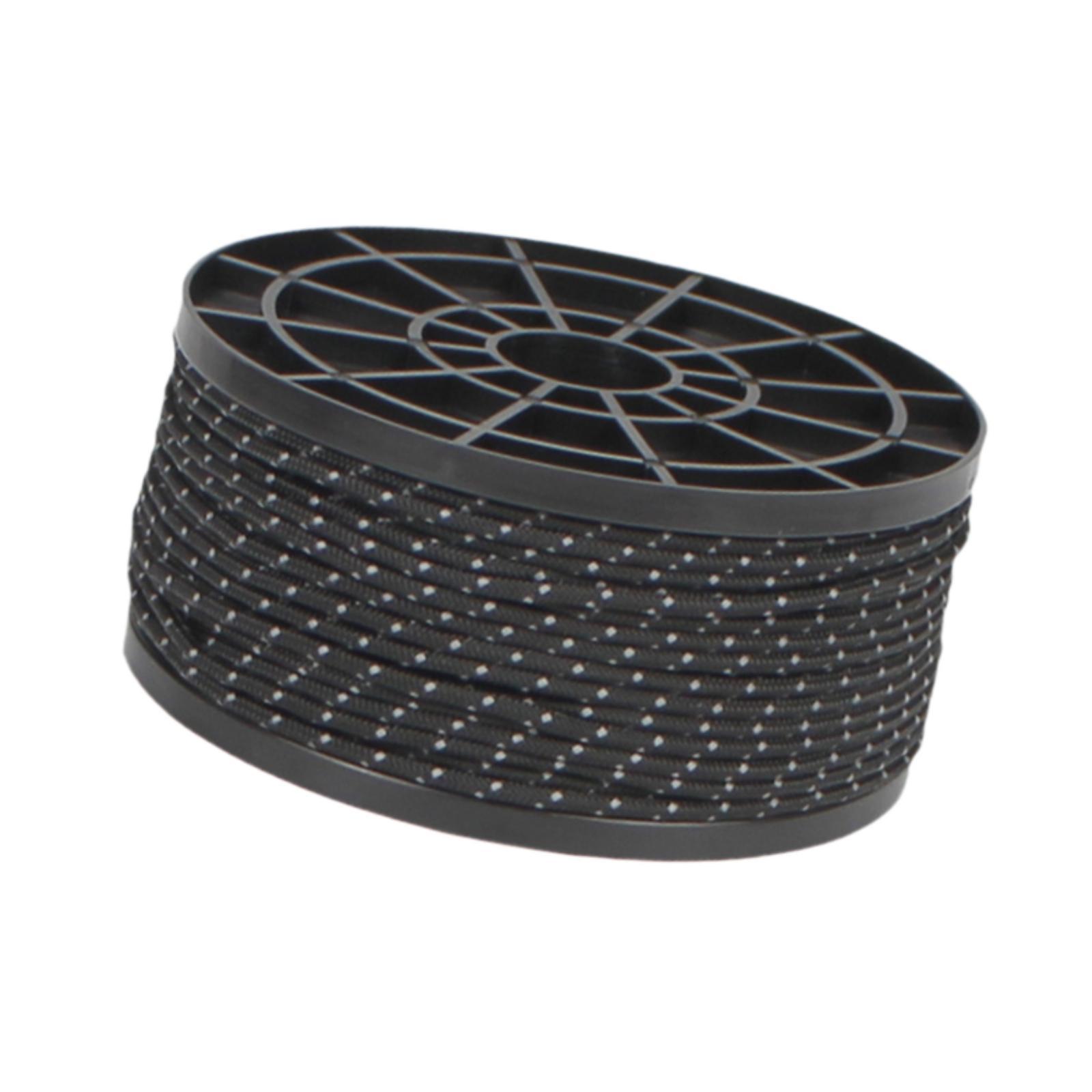 Ioensy - Cuerda Guía Para Tienda De Campaña, Multiusos, Reflectante, Para Mochileros, Lona De Pesca, Color Negro