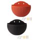 thumbnail image 2 of 2 Uds Maceta De Pared Moderna Maceta De Riego Automático Colgadores De Plantas Naranja Rojo Negro, 2 of 5