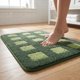 thumbnail image 2 of REGALWOVEN Alfombras de Baño Absorbentes Antideslizantes Alfombra de Baño a Cuadros Suave y Acolchada para Decoración del Hogar Verde 24" x 16", 2 of 7