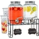 thumbnail image 1 of Set de 2 dispensadores de bebidas de vidrio de 1 galón FineDine, 1 of 7