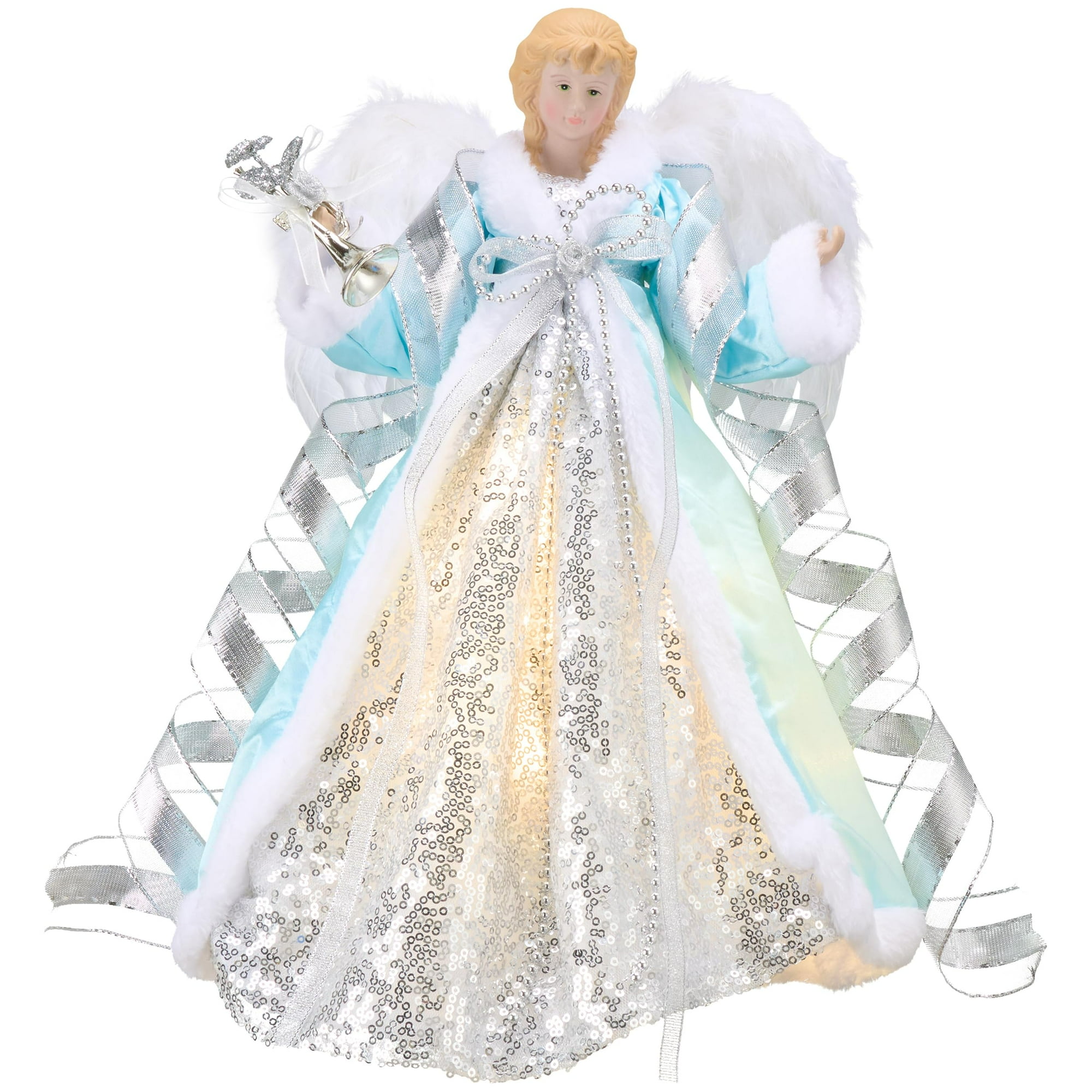 Decoración Para Árbol De Navidad Valery Madelyn Con Forma De Ángel Iluminado, 30 Cm