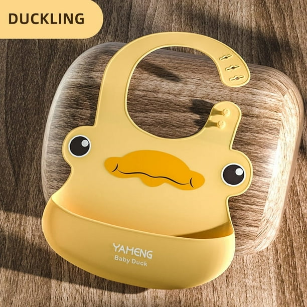 Acridine Cute 0-6 Years Old Baby Eating Bib Baby Three-dimensional Bib Baby Silicone Rice Pocket Children Waterproof Wash-free Super Soft Bib