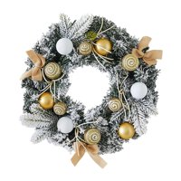 Magideal - Corona Navideña Corona Navideña Decorativa Para Puerta De Entrada Decoración Navideña Para Invierno Interior Exterior Ventana Porche Acción De Gracias 40 Centímetros