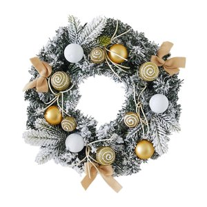 Magideal - Corona Navideña Corona Navideña Decorativa Para Puerta De Entrada Decoración Navideña Para Invierno Interior Exterior Ventana Porche Acción De Gracias 40 Centímetros