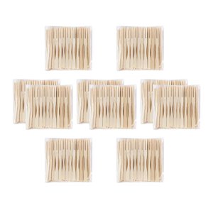 Magideal - 100 Uds. Tenedor De Fruta, Tenedor De Bambú, Tenedor De Ensalada De Bambú Para Frutas, Aperitivos, Postres, Ceremonias De Boda, Tenedor De Repostería,
