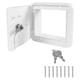 thumbnail image 1 of Escotilla De Cable Eléctrico Cuadrada Para RV Con 2 Llaves Para Manguera De Drenaje De Remolque Y Caravana, Color Blanco, 1 of 5