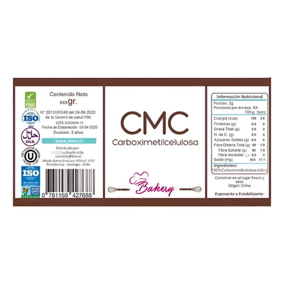 Cmc Carboximetilcelulosa 1 Kilo Suplemento Natural Biov Cmc