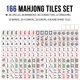 thumbnail image 3 of Set de Fichas de Mahjong Dolcety 166 Fichas Blancas con Bolsa de Viaje, 3 of 9