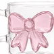 thumbnail image 2 of Taza De Cristal Con Lazo Rosa Resistente Calor Y Frío, 2 of 6
