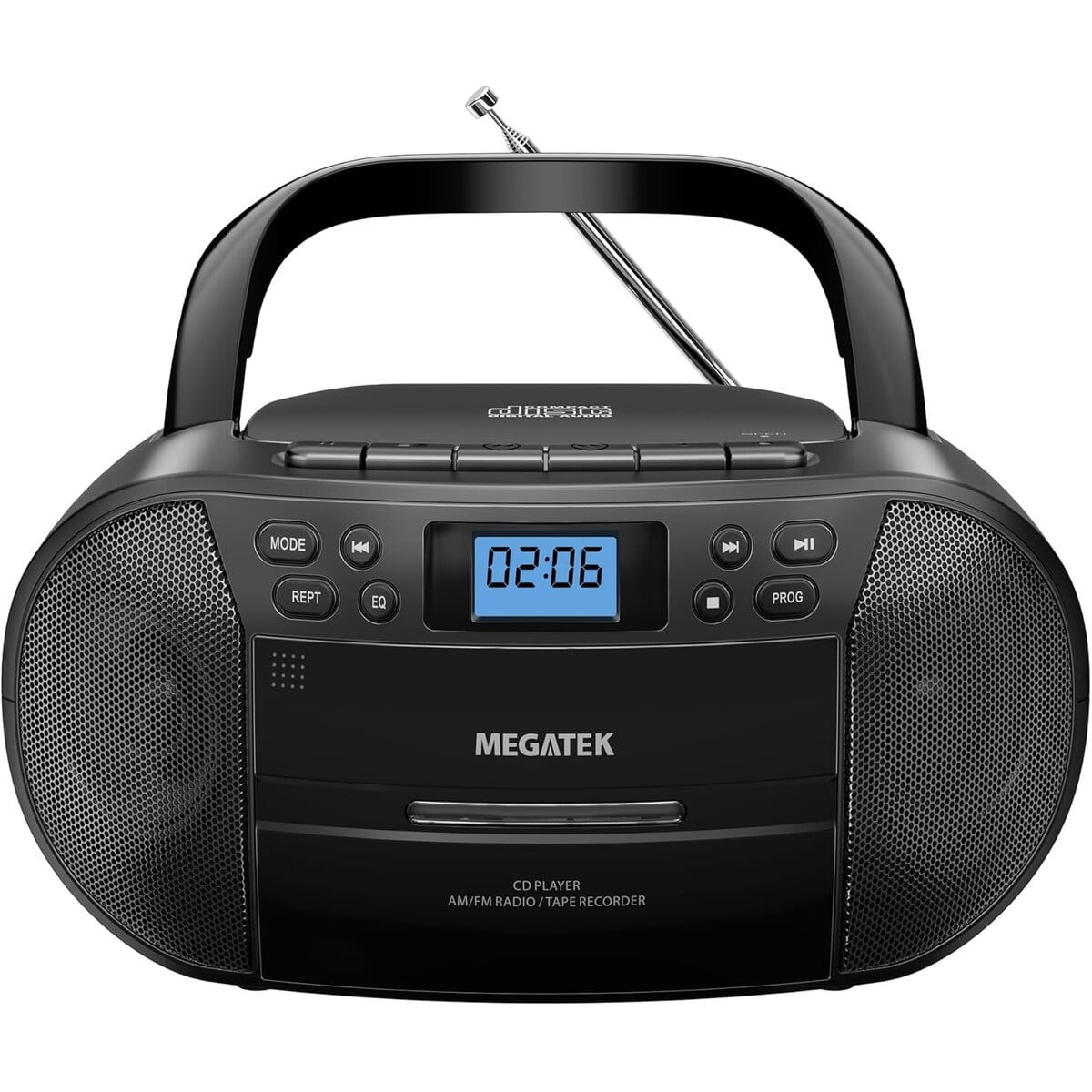 Boombox Megatek Cbr510 Cd Cassette Bluetooth Usb Fmam