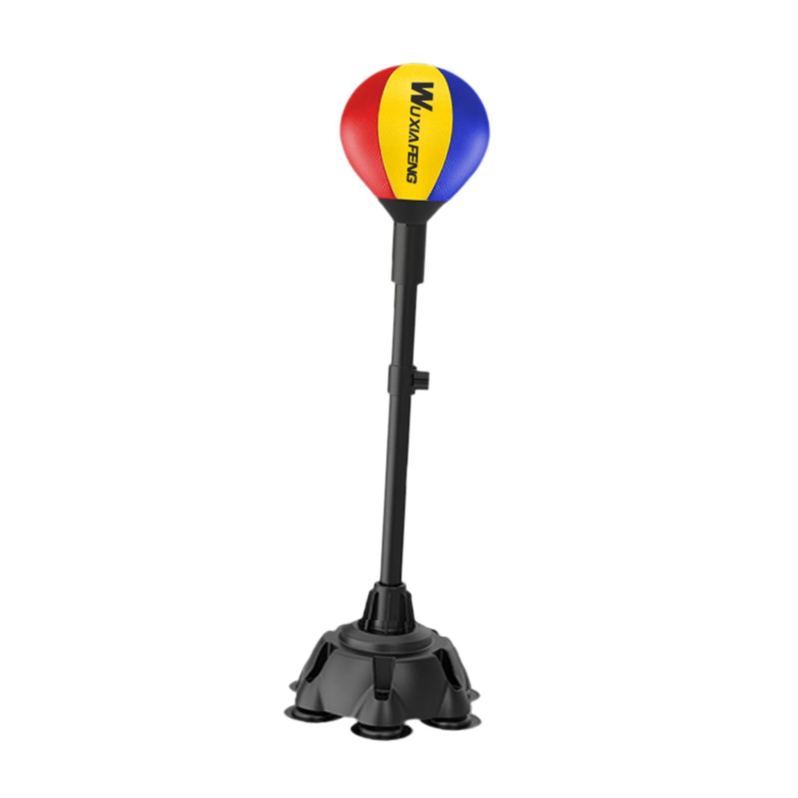 Ioensy - Bolsa De Boxeo Deportiva Speed Ball Con Soporte Para Ejercicios De Sparring Rojo Amarillo Azul