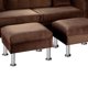 thumbnail image 4 of Sofa New Retro 3 Cuerpos Más 2 Pouf Felpa 12 Chocolate, 4 of 5
