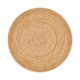 thumbnail image 1 of Alfombra Area Savi Home de yute tejida a mano, 120 cm, redonda, beige, vintage, 1 of 8