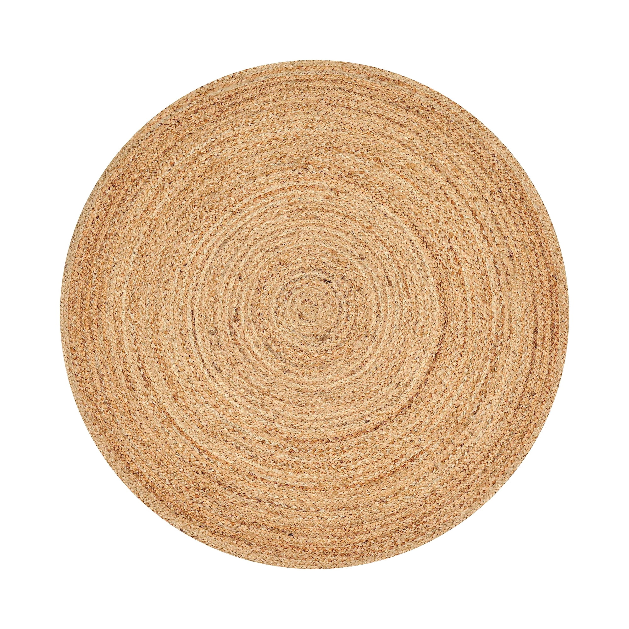 Alfombra Area Savi Home De Yute Tejida A Mano, 120 Cm, Redonda, Beige, Vintage