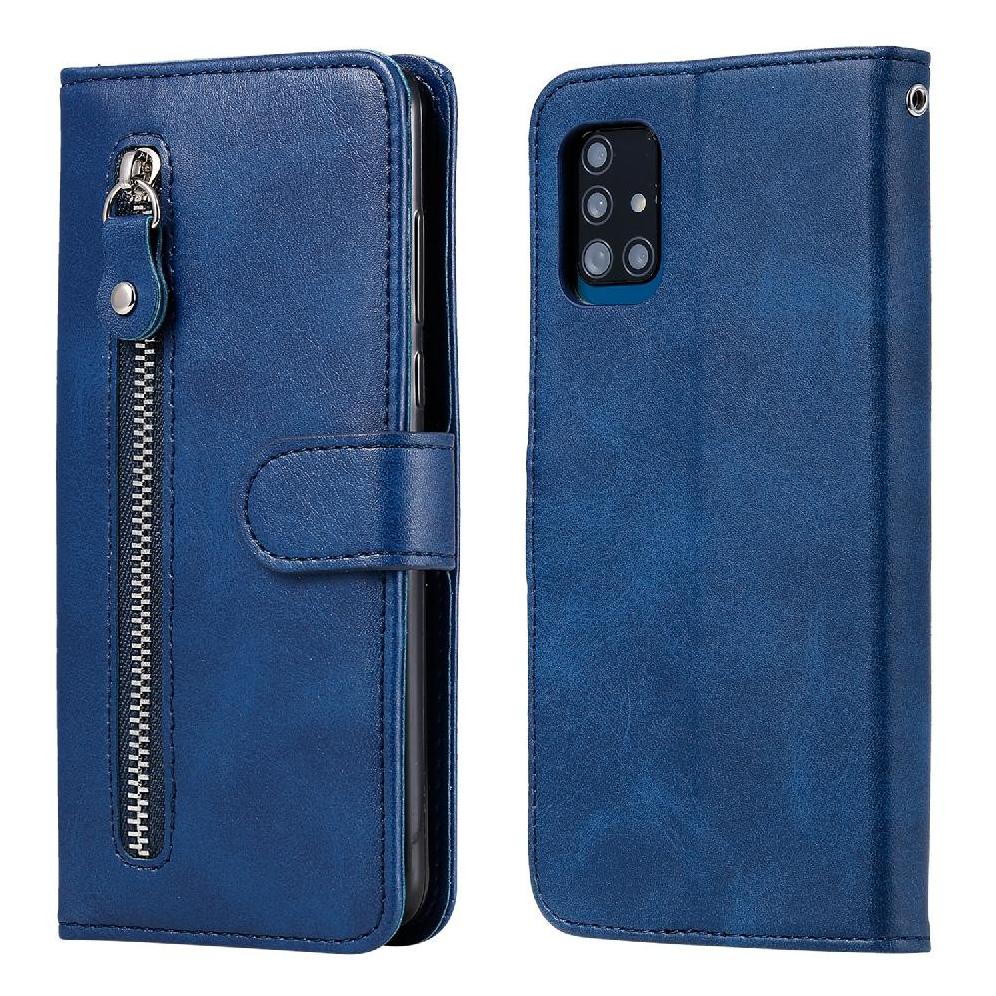 Gangxun - Funda Con Cremallera Para Samsung Galaxy A51 5G, Carcasa Cartera De Cuero Pu Con Soporte Y Tarjetero