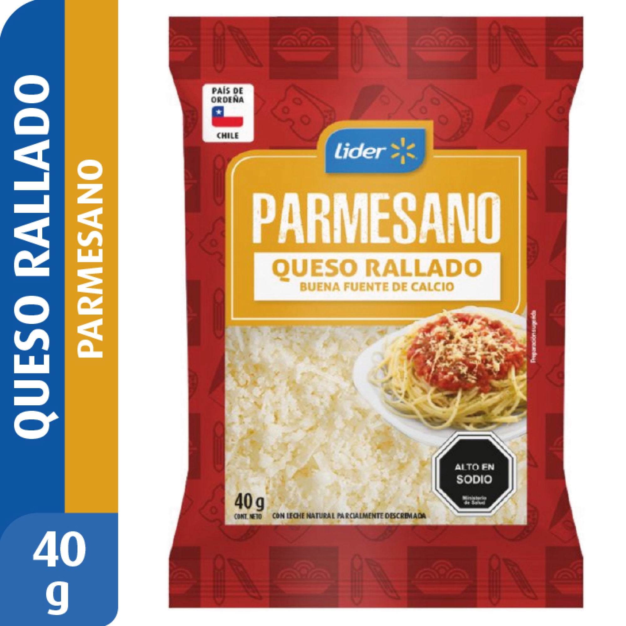 Queso Parmesano Rallado 40 g Lider