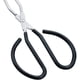 thumbnail image 3 of Pinzas de tijera de acero inoxidable de 10 pulgadas para cocinar alimentos con mango negro de agarre cómodo, juego de 2, 3 of 7