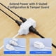 thumbnail image 2 of Cable Matters Cable de extensión 2 paquetes 1.8 m 13 A 3 tomas blanco, 2 of 7