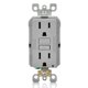 thumbnail image 1 of Outlet Leviton, 15 amperios, autotest, no es resistente a manipulaciones, gris, 1 of 4