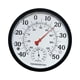 thumbnail image 1 of Temperatura de fuente fina Medidor de humedad Dispositivo de medición meteorológica Termómetro de higrómetro de carcasa negra resistente para la ofici, 1 of 5