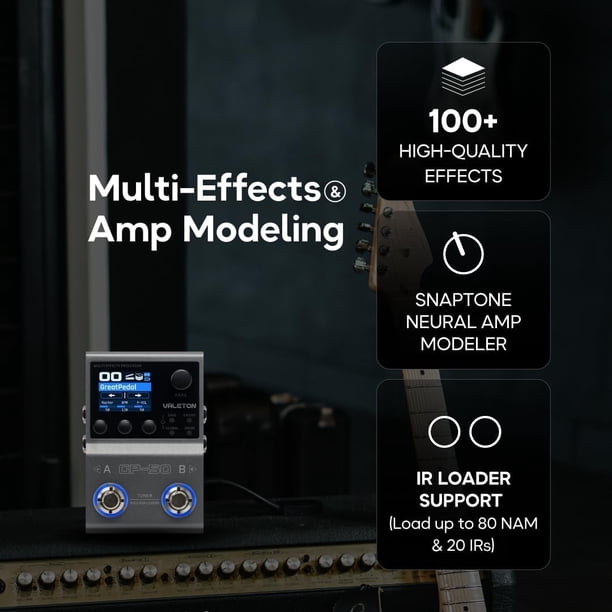 Pedal procesador de efectos múltiples Valeton GP-50 SnapTone con