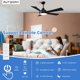 thumbnail image 5 of Ventilador de techo Autoday 132 cm con luz y control remoto, 5 aspas, 5 of 9