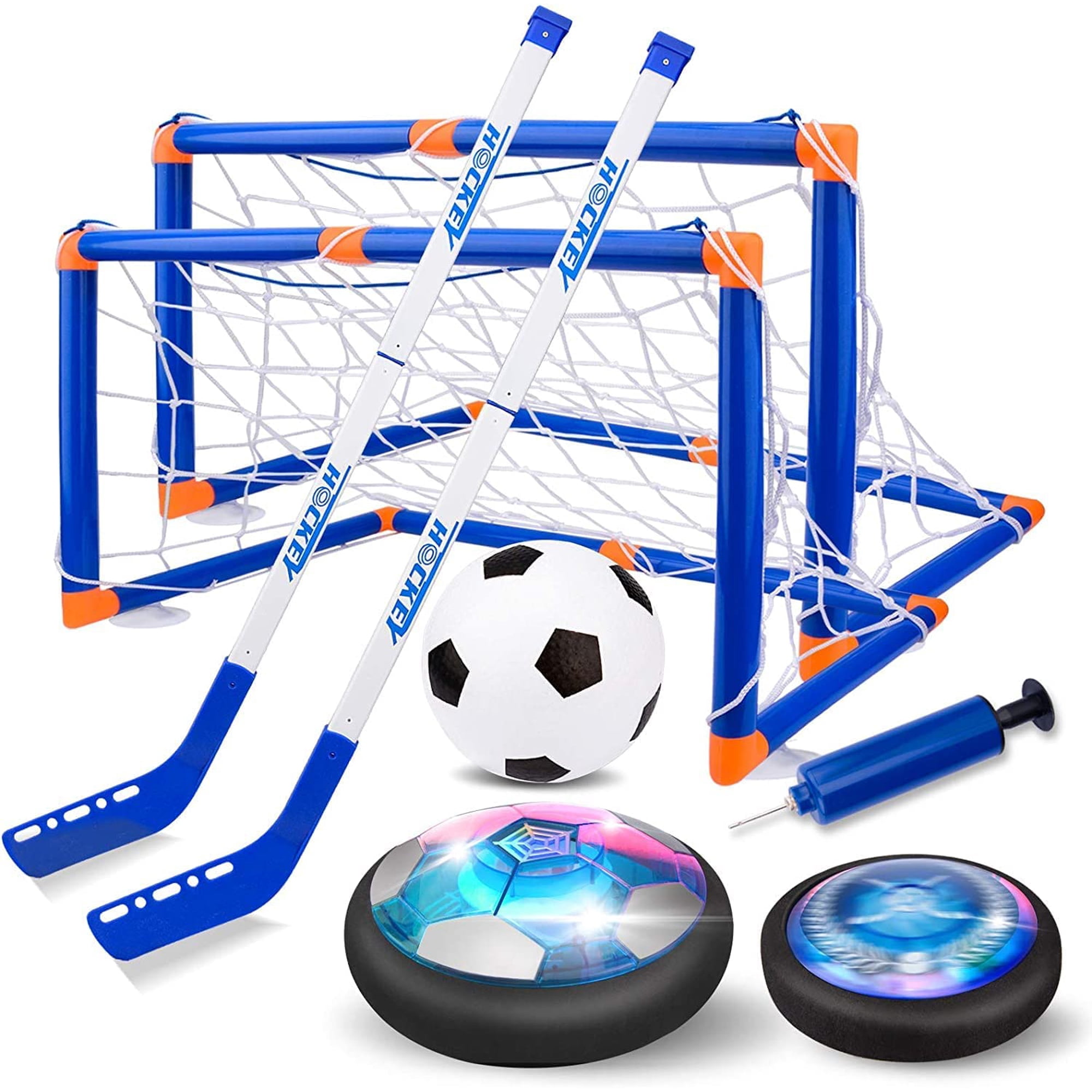 Juego De Balones De Fútbol Hover Hockey 3 En 1 De Toy Set Nazano Con Luces Led