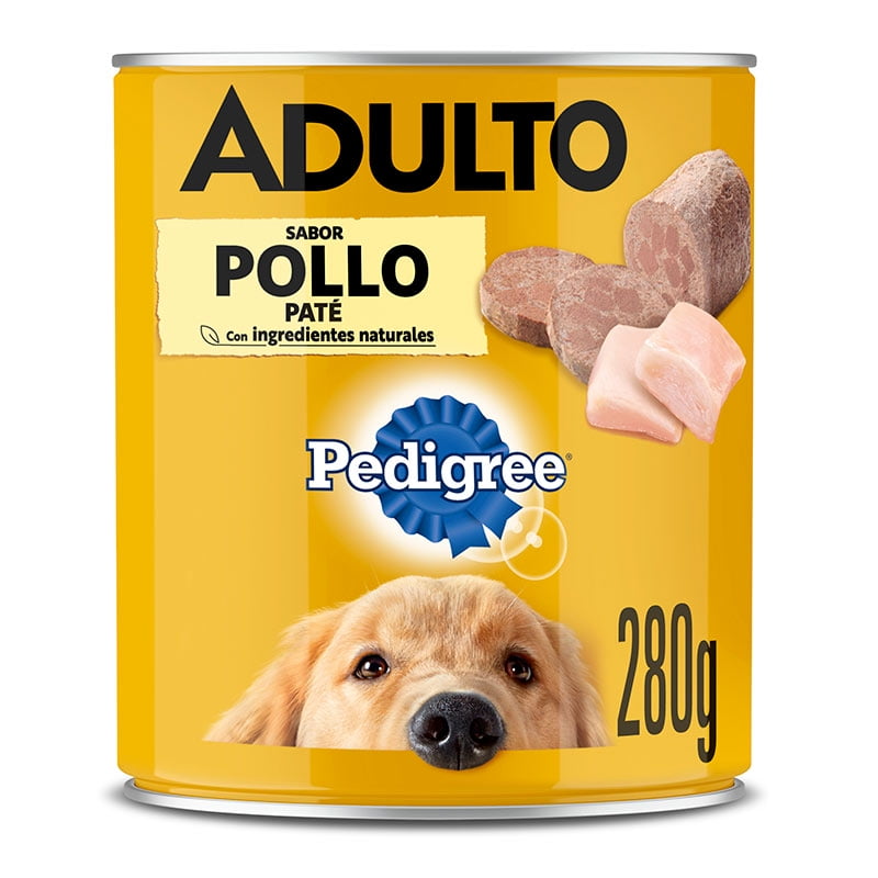 Pack de 6 Alimento Húmedo para Perro Adulto Pedigree Paté Sabor Pollo Latas 280g