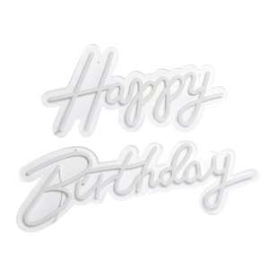 Ioensy - Feliz Cumpleaños Letrero De Neón Led Lámpara De Neón Fiesta De Cumpleaños Pared Art Deco