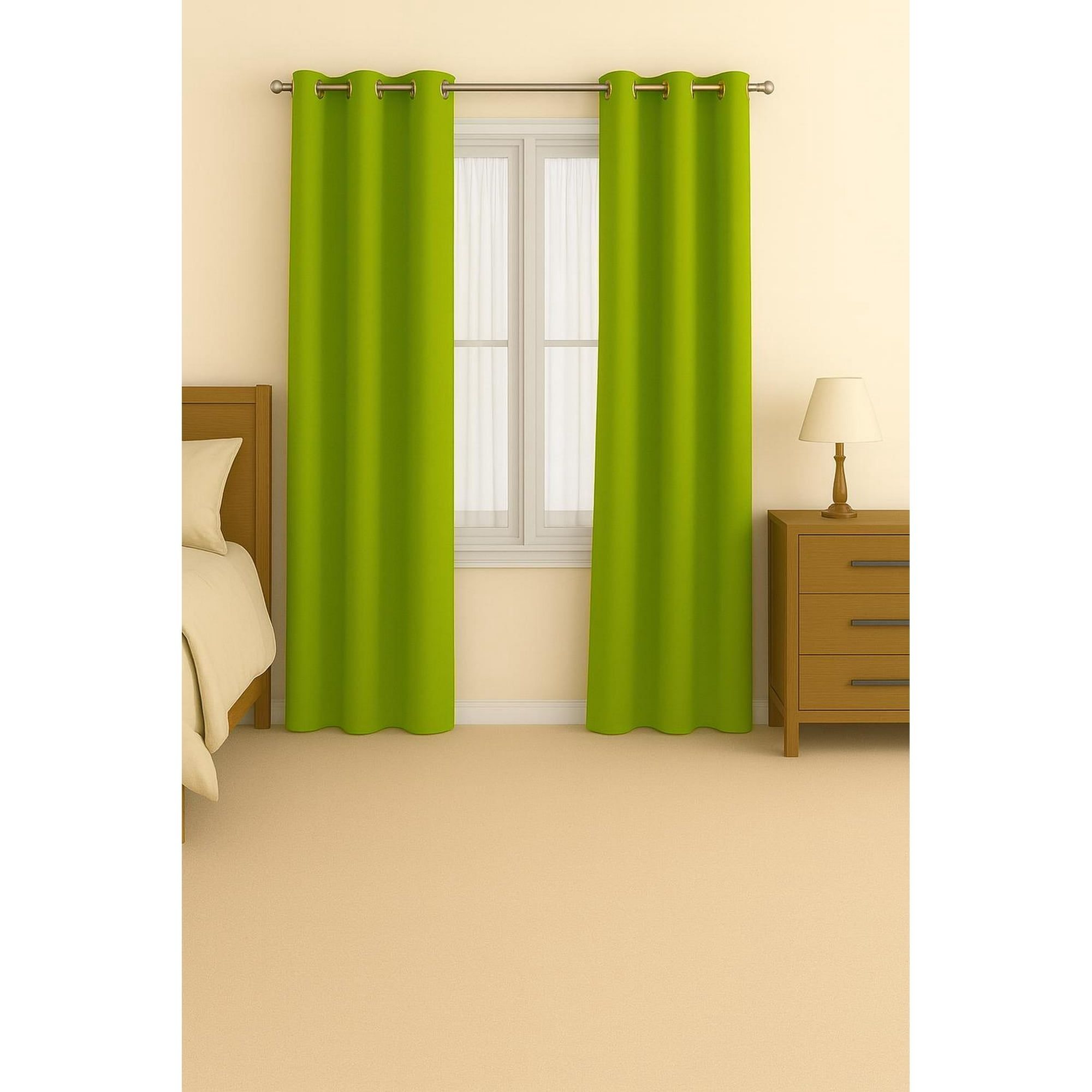 Clems - Cortina Engomada Termica 100% Blackout 140x225 Verde 140x225