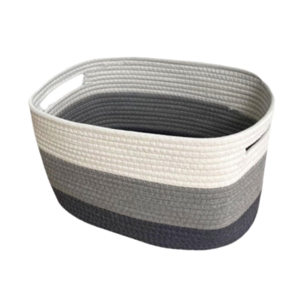 Canasta tejida con manijas de ropa múltiple de ropa sucia portátil Cesta de almacenamiento Canasta de lavandería para sala de estar para el hogar Sala