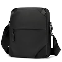 Xusx111 - Bolso Transversal Para Hombres, Bolso Pequeño Con Cremallera Y Correa Ajustable, Bolso Delgado Con Bolsillo, Negro