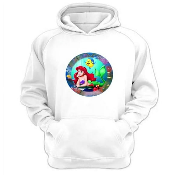 Polerón Canguro Sirena Marina Blanco Talla M Unisex