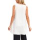 thumbnail image 3 of INSPIRE CHIC Blusa sin mangas de gasa casual de mujer para el regreso a clases, camiseta suelta asimétrica de cuello redondo, parte superior de verano, M Blanco, 3 of 6