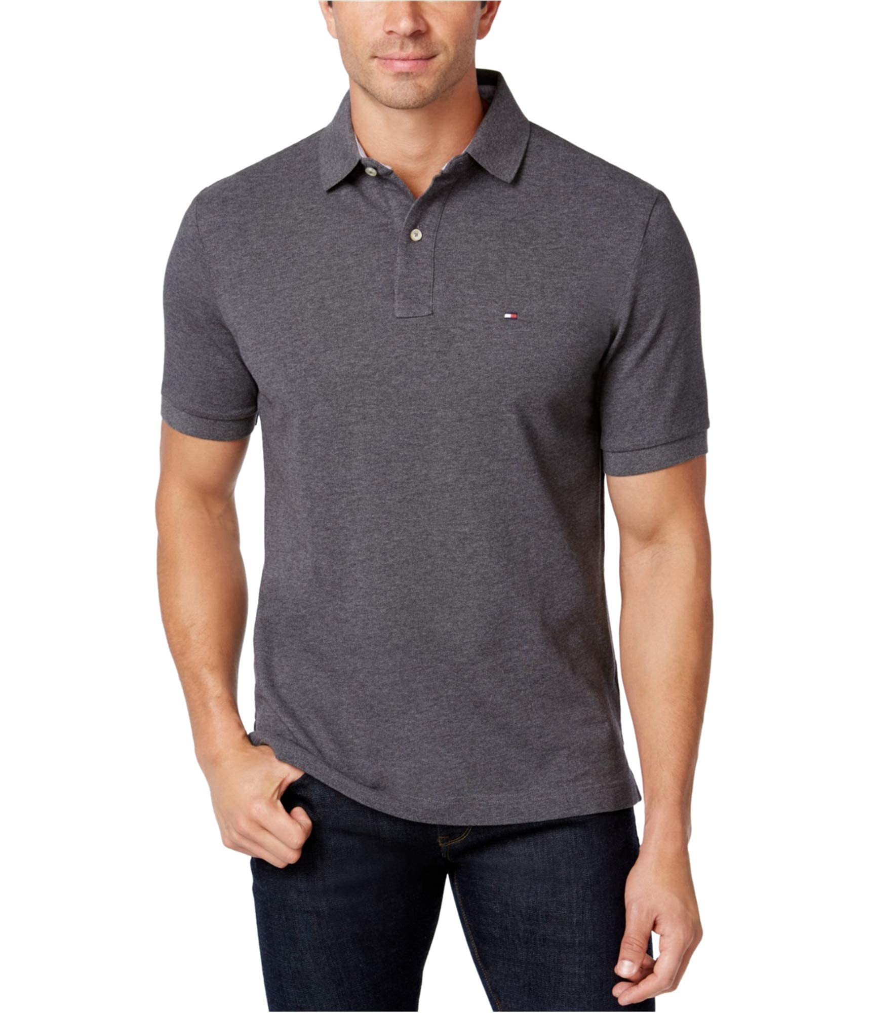 Polo Tommy Hilfiger Big And Tall Para Hombre Gris 4Xl