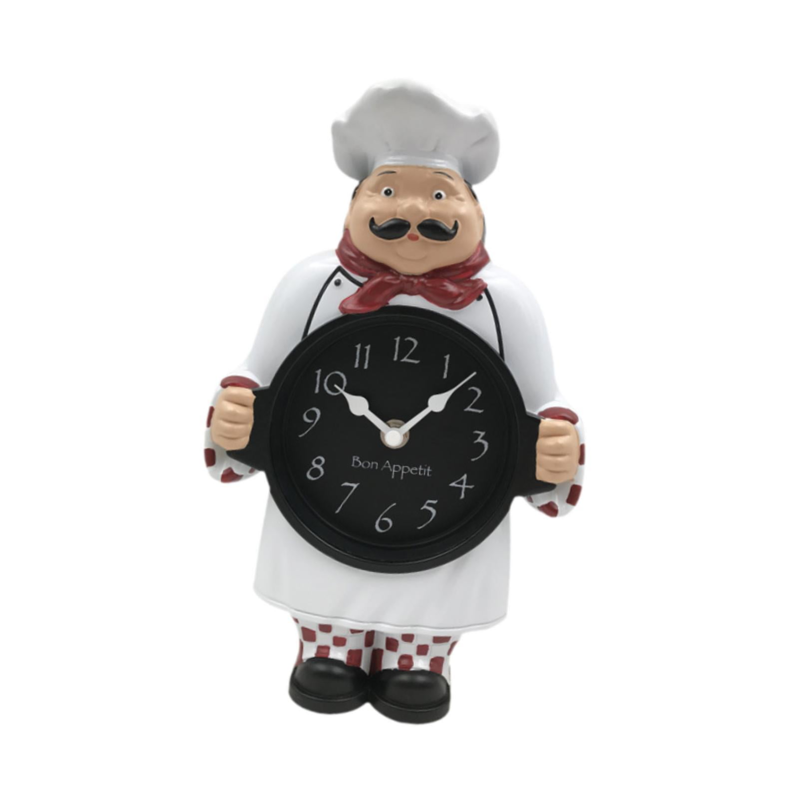 Bothyi - Reloj De Pared De Chef, Moderno Y Creativo, Reloj Decorativo Para Cocina, Cafetería, Restaurante