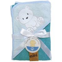 Mini Me - Toalla Capucha Para Bebé Celeste (Oso)