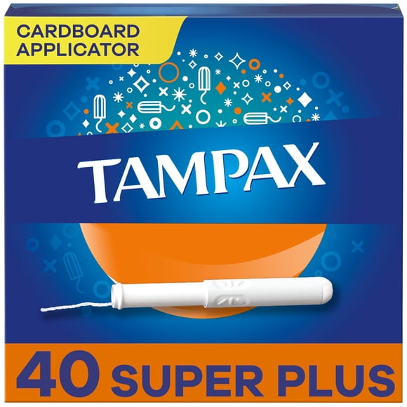 Tampones Tampax Cardboard Super Plus Absorbency, 40 unidades