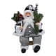thumbnail image 3 of Figura Navideña de Muñeco de Papá Noel con Decoración de Estatuilla de Bolsa de Regalo para Vacaciones en Interiores , Gris, 20cmx18cmx35cm, 3 of 5