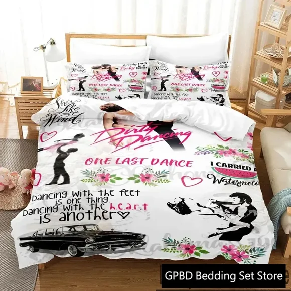 Dirty Dancing Bedding Set Boys Girls Duvet Cover Pillowcase Bed boys Adult Home Textileextile