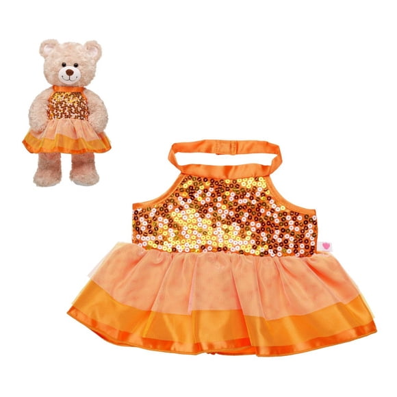 VESTIDO TOP LENTEJUELA NARANJO BUILD-A-BEAR