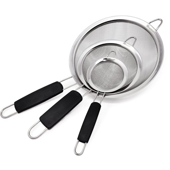 Juego de coladores Makerstep de acero inoxidable de 100, 140 y 200 ml para cocina