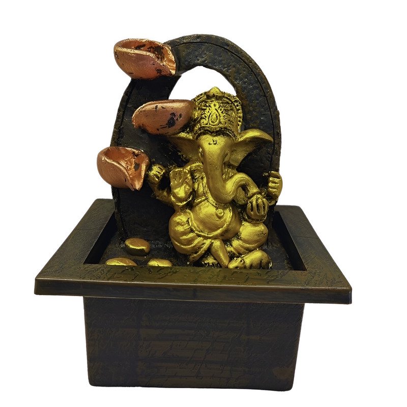 Genérico - Estatua Fuente Ganesha Elefante Resina Sala Decoración Lau