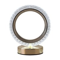 Genérico - Lampara Cristal Circular Mesa Oficina Dormitorio Baño Lau