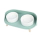 thumbnail image 4 of Comida Para Perros Alimentador De Agua Cuencos Dobles Comer Beber Anti Vómitos Soporte Verde, 4 of 5