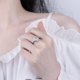 thumbnail image 4 of Anillos de Moissanita de Oro Blanco de 18K de 1-2 Quilates para Mujer Regalo Color D VVS1 Anillos de Diamante Anillo de Plata de Ley Joyería Anillos de Compromiso de Moissanita con Certificado, 4 of 8